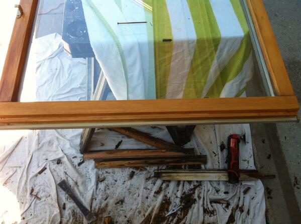 WindowReworks's tweet image. Here's that same sash, stained and ready to go
