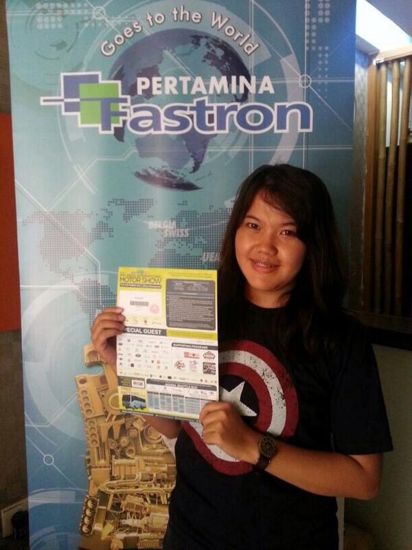 kabar_otomotif's tweet image. Selamat pada sobat @rinnafari yg telah dapat tiket #IIMS2013 persembahan #PertaminaFastron. Mari ke booth Pertamina.