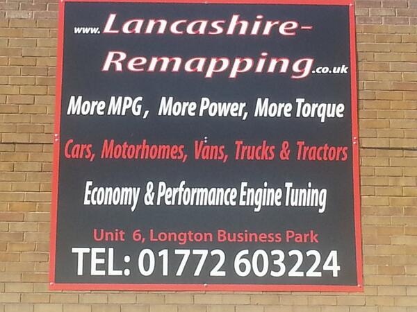 Here is a sign we made for our sister company.
Lancashire-remapping.co.uk.
#signsandgraphics #windowtinting
