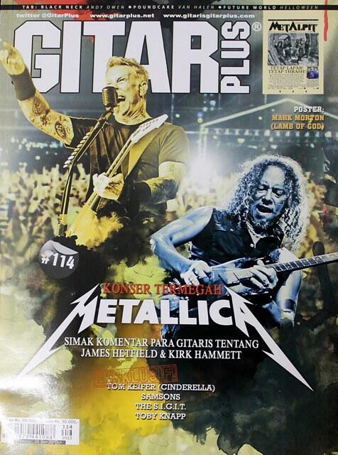 GitarPlus's tweet photo. Available now ! majalah Gitar Plus terbaru edisi 114 COVER Metallica,info: 021-33001199/2759C2BF http://t.co/8ELy2oSM1g