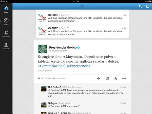 ekastroh's tweet photo. @PedroFerriz en serio la presidencia pide dulces, mayonesa y chocolate, me rio o chillo. Por cierto ya lo quitaron http://t.co/YSKWQjm9FI