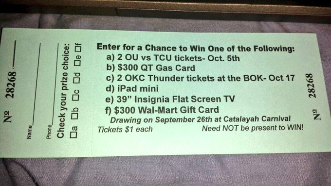 Selling for my baby!!  Only a dollar a ticket :) http://t.co/Mk10l4nbOV<a href="/tag/forprimo"class="tags"><span>#forprimo</span></a>