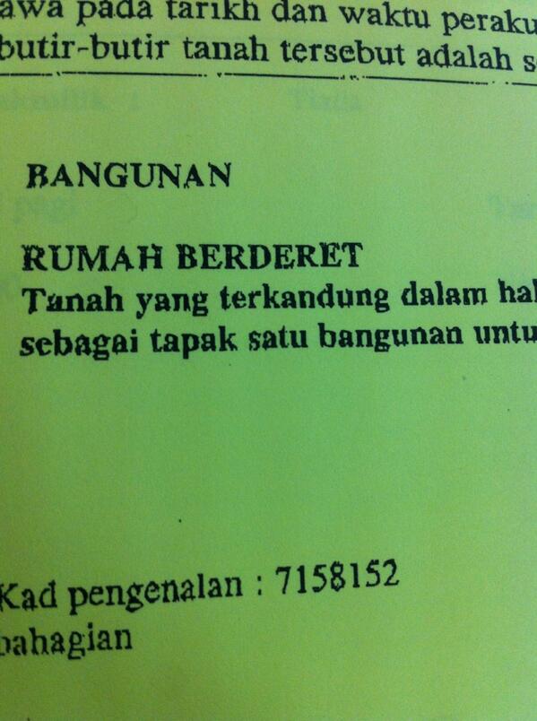 thehintlady's tweet photo. rumah berderet tu rumah ape ye??huhu.. http://t.co/NdF68a22rN