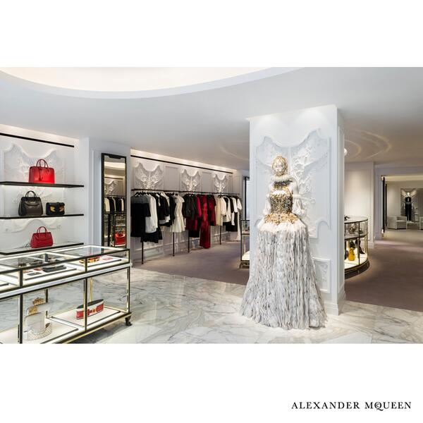 McQueen's tweet photo. We are pleased to announce the re-opening of our Alexander McQueen flagship in London http://t.co/qdeuKrflrg http://t.co/93wWGXpYY7