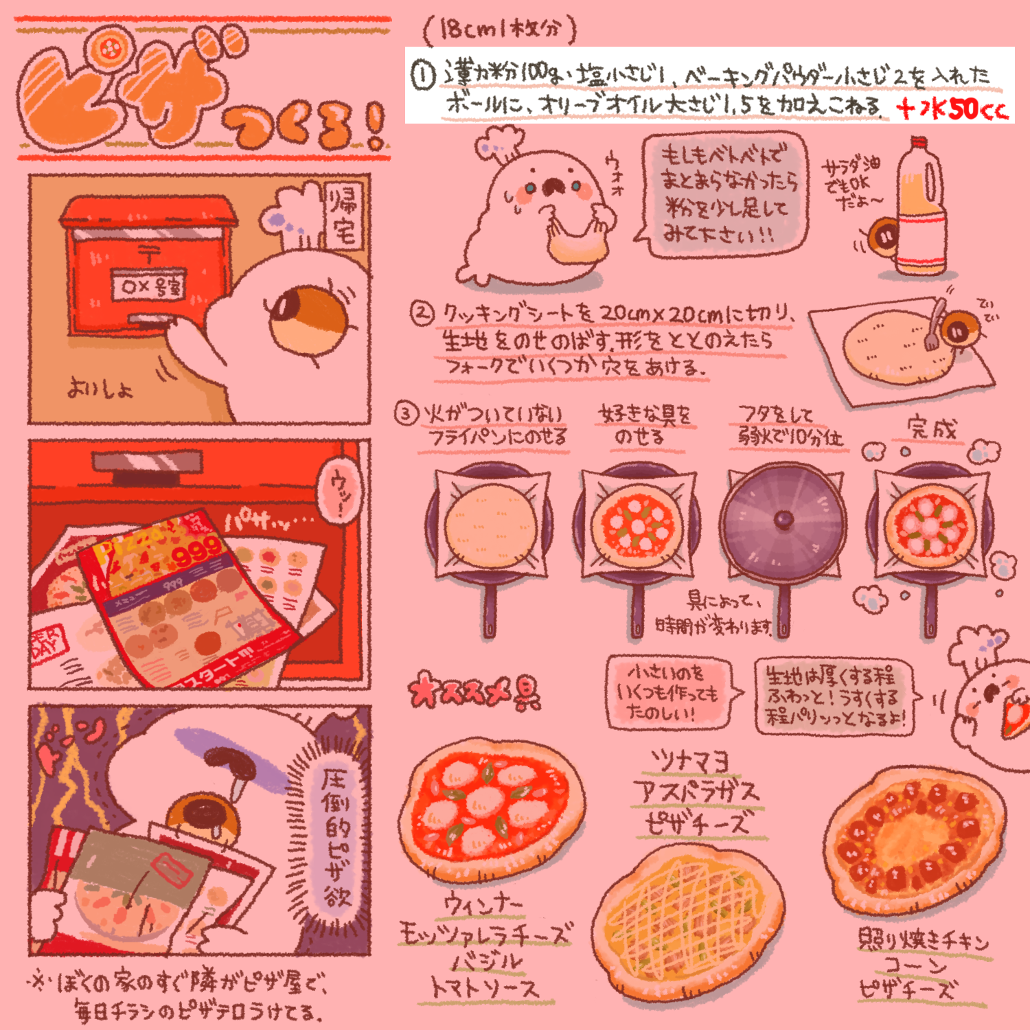 ぼく イラスト料理研究家 訂正 ピザ生地のところに水50cc足してください 申し訳ありませんでした Http T Co Rdhtwya6jv ぼく イラスト料理研究家 訂正 ピザ生地のところに水50cc足してください 申し訳ありませんでした Http T Co Rdhtwya6jv