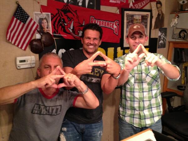 1037TheBuzz's tweet photo. @davidbazzell @RJHawk &amp; @rogerscottbuzz throwing different  "A's"...RT this for chance to win a 10 Fitness membership http://t.co/NmVrLve6Dp