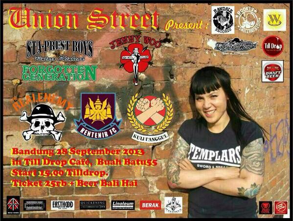 JENNY WOO w/<a href="/RENTENIR_FC/">RNTNR FC</a> <a href="/FG_Official/">Forgotten Generation</a> <a href="/RealENEMY/">The Real Enemy</a> etc 28 sept @ till drop cafe , buah batu 55 | tiket 25rb + beer