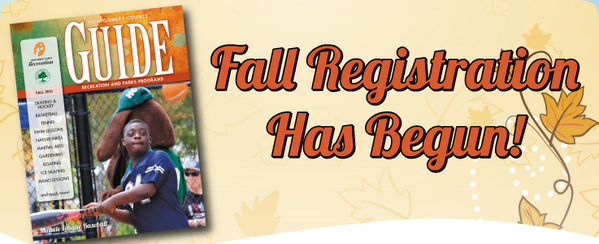 MontgomeryCoMD's tweet photo. The fall issue of the Montgomery County Guide for Recreation and Parks Programs is online at http://t.co/nTuD5pKxId. http://t.co/ReMSgNh0Ue