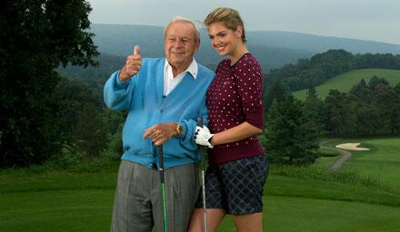 KateUpton's tweet photo. “@GolfDigestMag: Arnold Palmer Kate Upton video of their shoot: http://t.co/rSV5pfxCad http://t.co/6mDLOG539S” haha so funny!