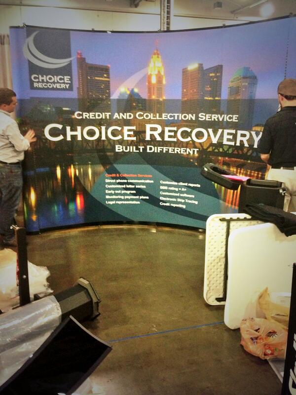 Choice_Recovery's tweet photo. Constructing our booth for the @OhioDentalAssoc Annual Conference. Come see us #Dental #Collections http://t.co/3YoBeSZF3M