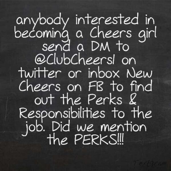 ClubCheers1's tweet photo. Lookin for 3-5 Cheers Girls http://t.co/c3pgBAQLHf