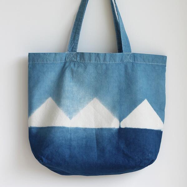 100% organic cotton bags, dyed with natural indigo. rebeccadesnos.etsy.com