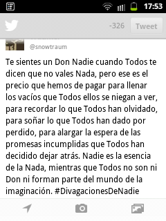 snowtraum's tweet image. &apos;Nadie es la esencia de la Nada&apos; #microalgo