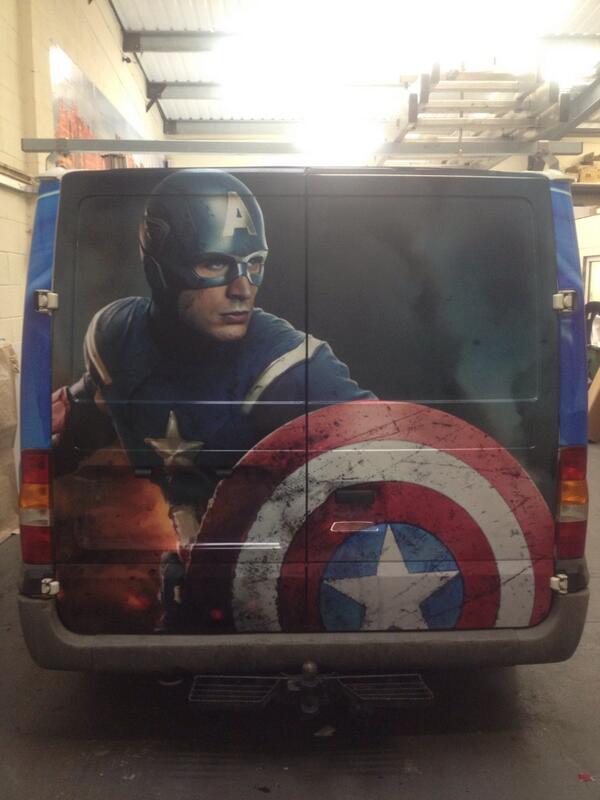 Flagship_Signs's tweet photo. New captain America for the back of our van. Hope you like it. http://t.co/7s9FaR1U1D