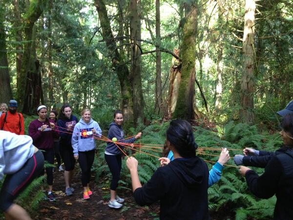 SPU_WBB's tweet photo. Team building at our retreat! http://t.co/vRUOhedOHj