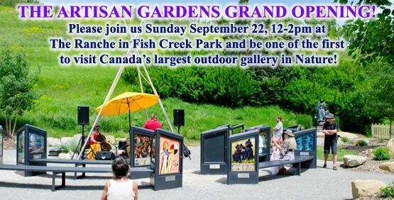 BowValleyRanche's tweet photo. @nenshi part of Opening Artisan Gardens at the Ranche Fish Creek. Big reveal, public welcome. @CIAwesome #calgary http://t.co/pawOZcPdXI