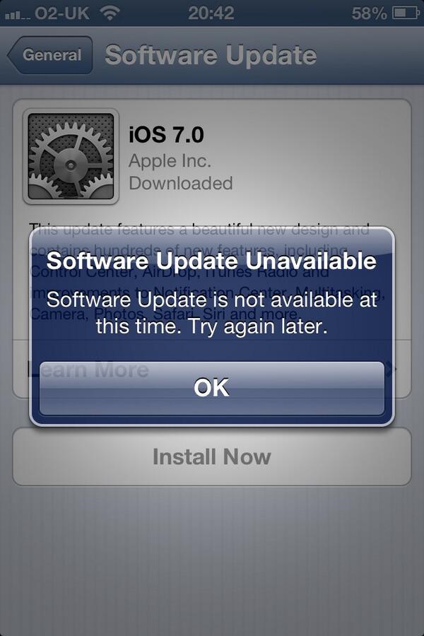 stuartjross's tweet image. Past the #ios7 error?? Wait till you try installing!!! #verificationerror