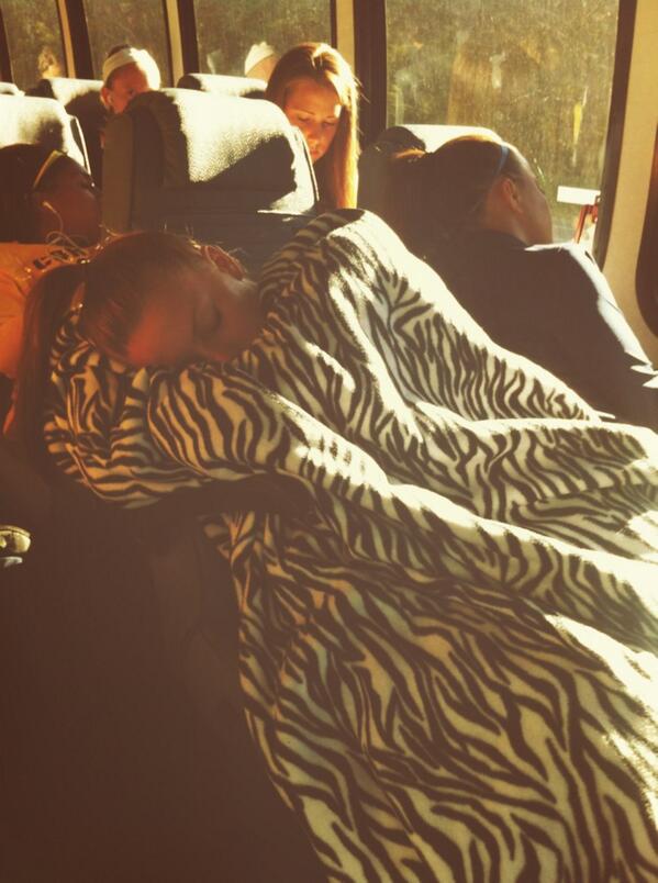 Bus trippin' to Boston for a night game in the city. Don't let the nap fool ya, we're ready to go!