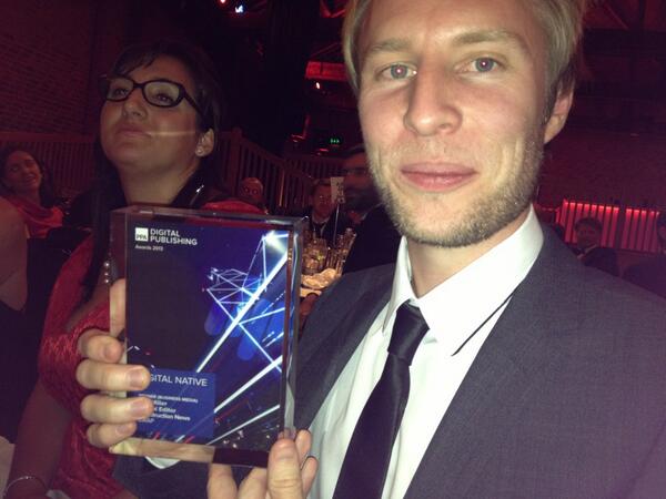 NursingTimes's tweet photo. Yessss!!! He won!!! @cn_tm!!! Congrats Tim!!! First ever award http://t.co/PoBUEJ3EYw
