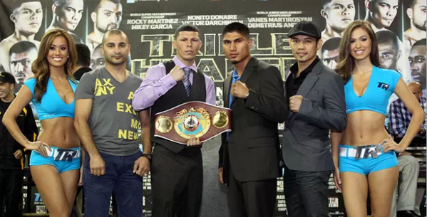 BoxAzteca7's tweet photo. Hoy se presento la Gran Cartelera: Donaire vs Darchinyan, Garcia vs Martinez. Nov 9 por @BoxAzteca7 #BoxeoVerdad http://t.co/zHHNS3U7pN