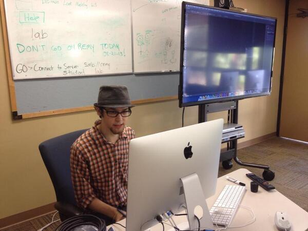 CelestialFilm's tweet photo. Editor and Animator Josh Janousky teaches the junior class how to paint portraits! @JustJoshinMagic http://t.co/gxmuSUhfO3