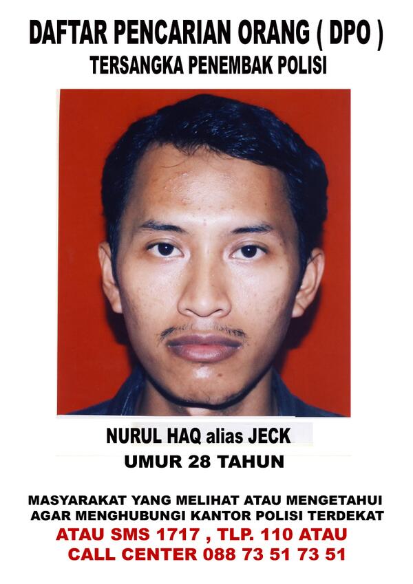 via <a href="/TMCPoldaMetro/">TMC Polda Metro Jaya</a>: DPO Kepolisian kasus penembakan anggota #Polri. Yg mengetahui agar melapor ke Polsek terdekat.