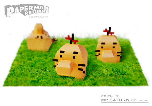 ペーパークラフト制作のpaperman マザー2 Mother2 のドット絵風どせいさんのペーパークラフトが完成しました 展開図をダウンロードして組み立ててみてください ダウンロードはこちらから Http T Co Etjiv0lyyx Http T Co 1xlkrsv5kh