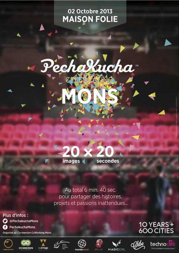 #CreativeMons <a href="/PechakuchaMons/">PechakuchaMons</a> Night is here ! 
Join us on 2th October : 
pechakuchamons2.eventbrite.fr