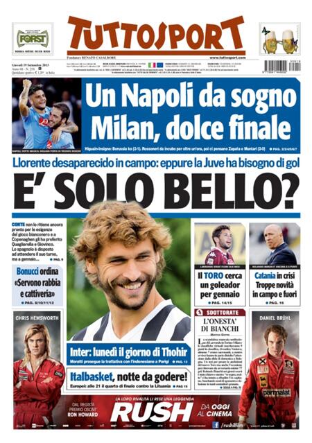 Eliamaglie's tweet photo. “@nonleggerlo: Il quesito di Tutto Sport, #nonrassegna > http://t.co/EVTKKD3BIf” @GiuseppeCotrino @GianmaBrillante @skualo3  e' solo bello?