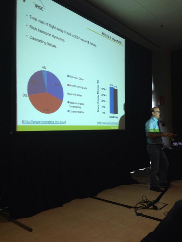 net_science's tweet image. JJ Ramasco on delay propagation in airport network #eccs13