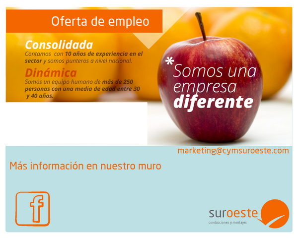 CYMSuroeste's tweet photo. Publicamos una nueva oferta de empleo de asesores comerciales. marketing@cymsuroeste.com http://t.co/L6FngT42oL