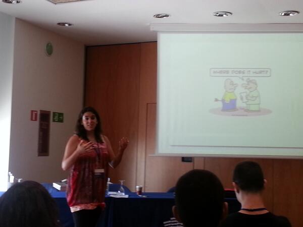 TahaYasseri's tweet image. Julia Poncela-Casasnovas reports on her experiment on innovation adoption #collectivecontagion #eccs13