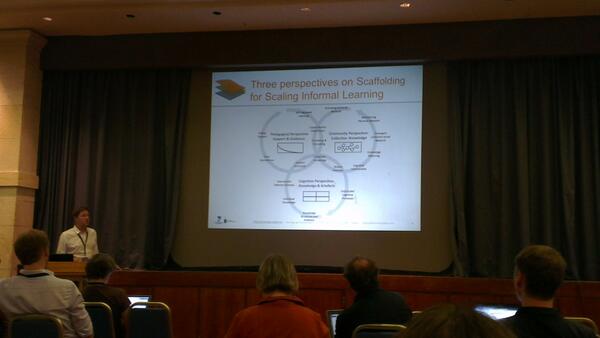 SDennerlein's tweet image. #ectel2013 #learninglayers Tobias Ley is presenting Learning Layers' ideas on the integrated scaffolding model now!