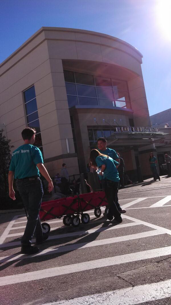 Event staff hard at work <a href="/MicrosoftStore/">Microsoft Store</a> for the concert Saturday! #MicrosoftMA