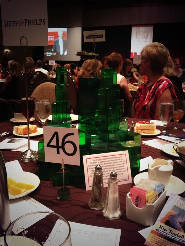 WatchWithUs's tweet image. What should the centerpieces be at a speech by Kip Tindell from the Container Store? Organizational supplies, duh!