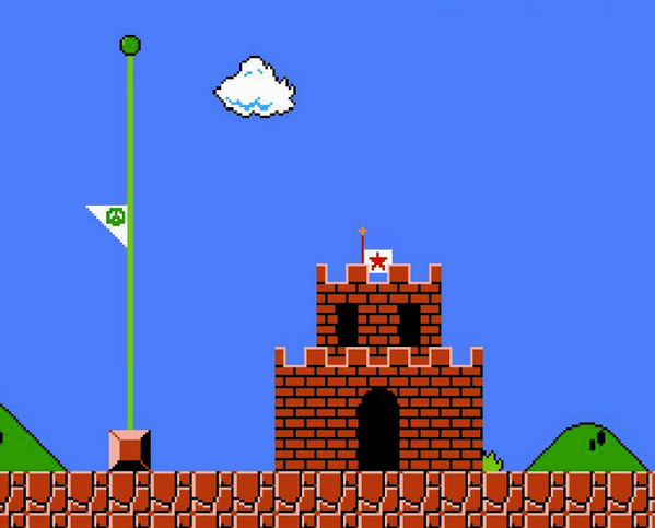 Anyone have a picture of Mario's finish line flag at half mast? :( : nintendo