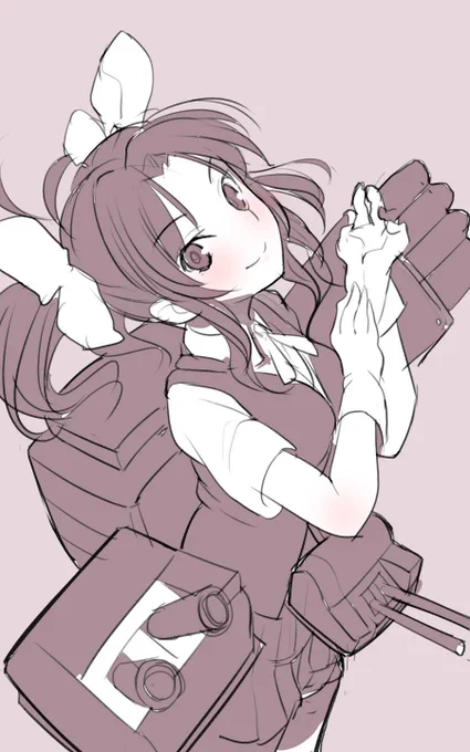 遅刻であるかげろうちゃんである #艦これ版深夜の真剣お絵描き60分一本勝負 