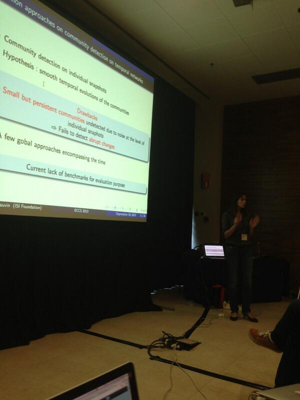 net_science's tweet image. L Gauvin on community detection in time varying nets #tnets13 #eccs13