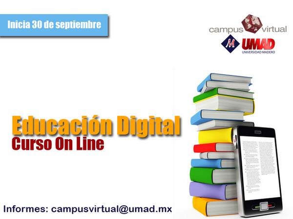 UMAD_Virtual's tweet photo. Maestros @_CENHCH_  les hacemos la invitación a participar en el curso #educacióndigital ¡Inicia 30 de septiembre! http://t.co/SKchY5tFgG