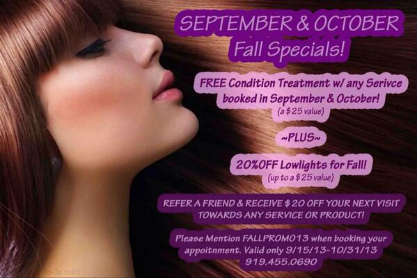 Fall Specials!!