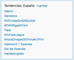 Ahí estamos, cerrando casi la primera jornada del @apdacongreso y entrando en la lista de TT nacionales. Gracias!