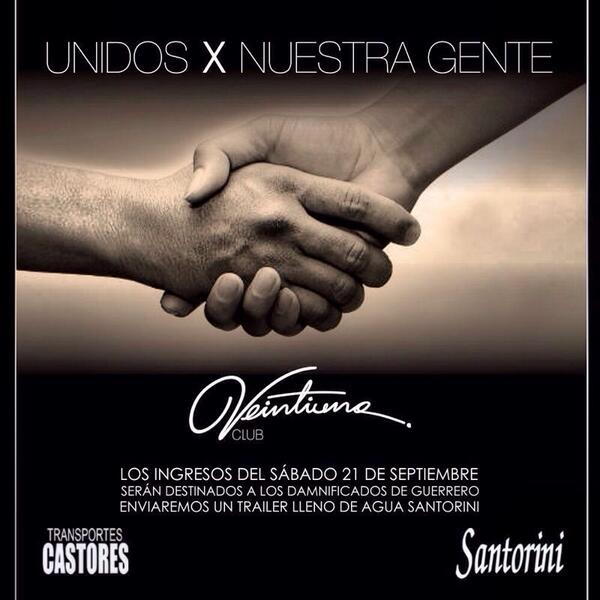 El sábado es de <a href="/VeintiunoCLUB/">Veintiuno Club</a> todos apoyando a nuestra gente #mexicounido.