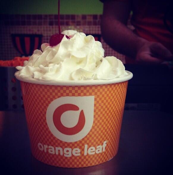 OLFYLawrence's tweet photo. Who needs an Orange Leaf yogurt today? #froyo http://t.co/EQpaRnXxbS