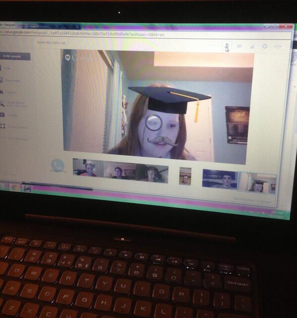 The state officer team during one of our google+ hangouts!