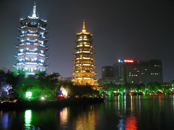 CSAIR_GLOBAL's tweet photo. TGIF!!! Here is a picture of two towers in Guilin, China. http://t.co/x7gRzOGPaP