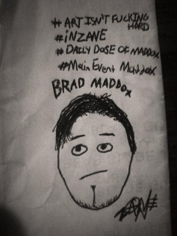 MainEventMaddox's tweet photo. See? I even made one! I also thought it looked cooler in black &amp; white #DailyDoseOfMaddox #iNZANE #ArtIsntFuckingHard http://t.co/umDc5mlB8g