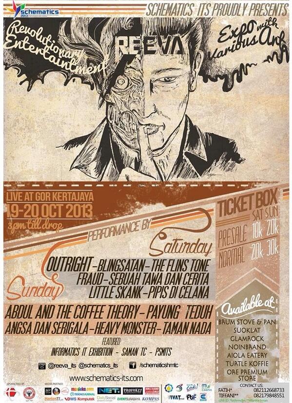 reeva_its's tweet photo. Poster #REEVA2013 ayoo di follow @reeva_its and beli ticketnya cc @tcits2012  http://t.co/auIzTfEx7o