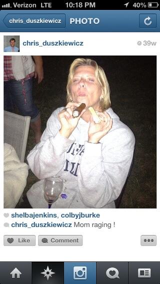 #tbt to my Mom ragin at my Grad party #hammered #cigar #canoli #SaintAnn