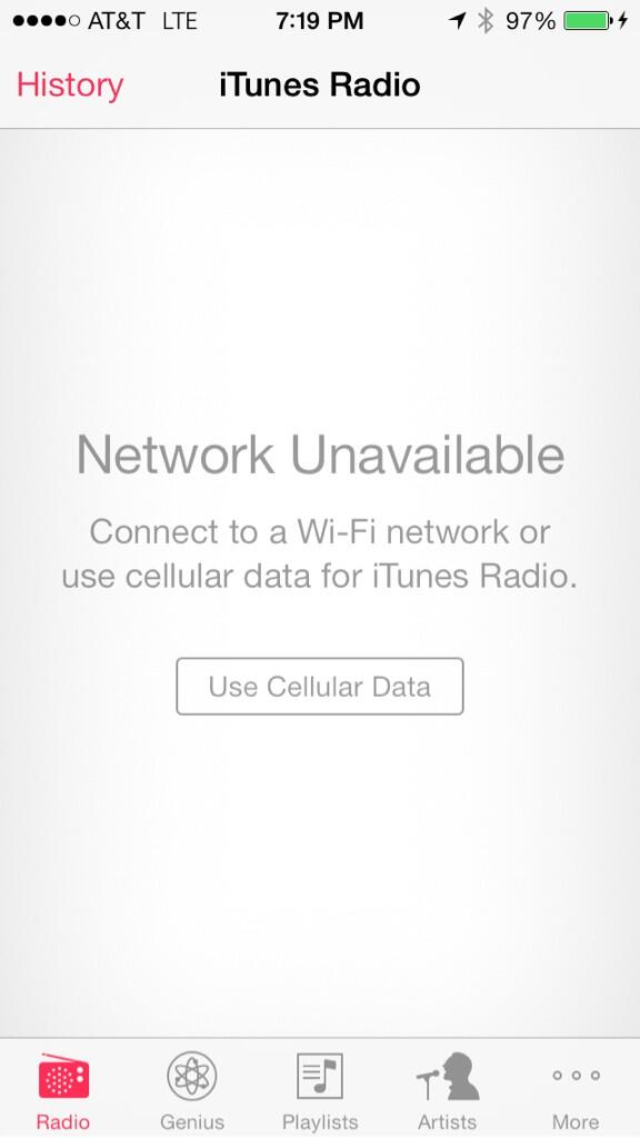 cxy's tweet image. This dialog is why SiriusXM has nothing to fear from iTunes Radio, Pandora, or Spotify #cellulardata #notfree