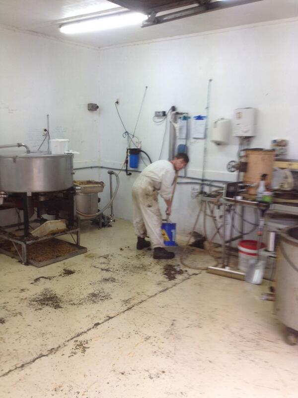 cranimal1's tweet image. Thomas cleaning the extracting room. A great week nearly up to date on bees. I'm nakkered